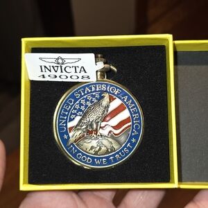 NWT Invicta Gold Pocket Watch